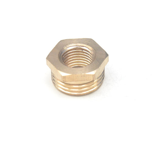 1/2" BSP Male - 1/4" Female Brass Bushing British Pipe Thread