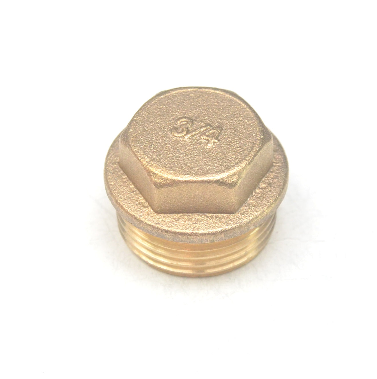 3/4" BSP Male - Hollow British Brass Hex Head Pipe Plug