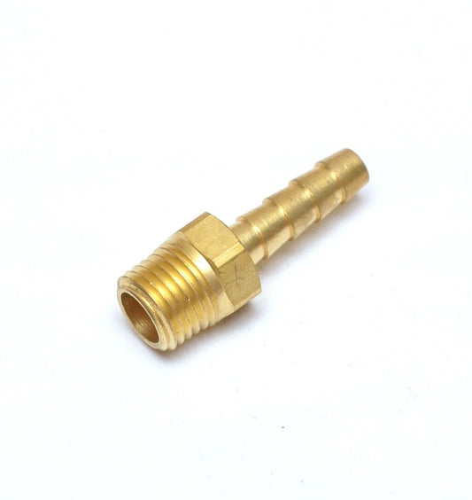 Straight 1/4 Hose ID to 1/4 Male Npt Brass Barbed Fitting Water Oil Gas Air Fuel