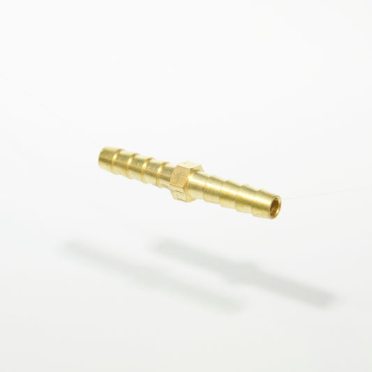 1/4 Hose ID Barb Mender Splicer Straight Union Brass Fitting Vacuum Fuel Air Oil Gas