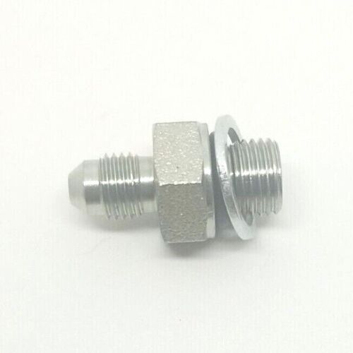 1/4 Jic 37 Flare Male x 1/4 BSPP (G) Male Straight Hydraulic Fitting Adapter Steel FasParts 2404BSPP-04-04