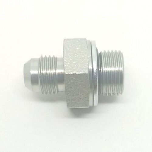 3/8 Jic 37 Flare Male x 3/8 BSPP (G) Male Straight Hydraulic Fitting Adapter Steel FasParts 2404BSPP-06-06