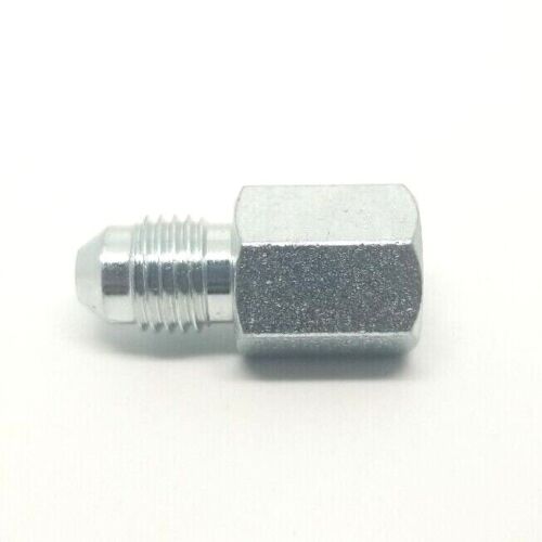1/4 Jic 37 Male Flare x 1/8 Female Npt Hydraulic Straight Adapter Steel FasParts 2405-04-02