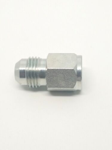 1/4 Female Jic 37 x 3/8 Male Jic 37 FasParts Hydraulic Steel Reducer Adapter