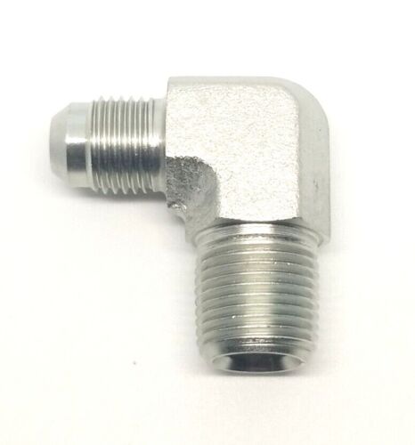 3/8 Jic 37 Male Flare x 3/8 Male Npt 90 Degree L Elbow Male Hydraulic Steel Fitting FasParts 2501-06-06