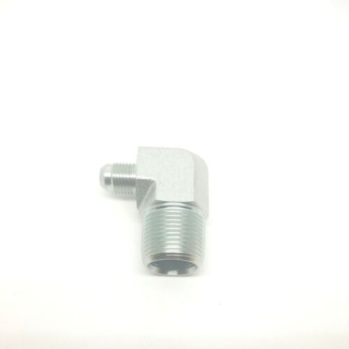 3/8 Jic 37 Male Flare x 3/4 Male Npt 90 Degree L Elbow Male Hydraulic Steel Fitting FasParts 2501-06-12