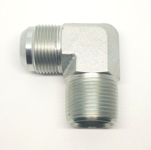 1 Jic 37 Male Flare x 1 Male Npt 90 Degree L Elbow Hydraulic Steel Fitting FasParts 2501-16-16