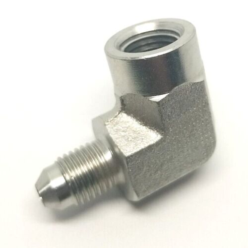 1/4 Jic 37 Flare Male x 1/4 Female Npt 90 Degree L Hydraulic Steel Fitting FasParts 2502-04-04
