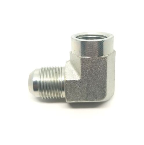 5/8 Jic 37 Flare Male x 1/2  Female Npt 90 Degree L Hydraulic Steel Fitting FasParts 2502-10-08