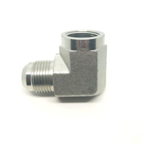3/4 Jic 37 Flare Male x 3/4  Female Npt 90 Degree L Hydraulic Steel Fitting FasParts 2502-12-12