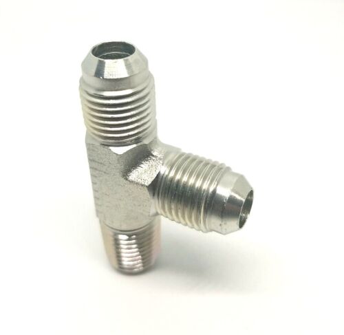 3/8 Male Jic 37 x 1/4 Npt Male Run Tee Hydraulic Steel Fitting FasParts 2605-06-04-06