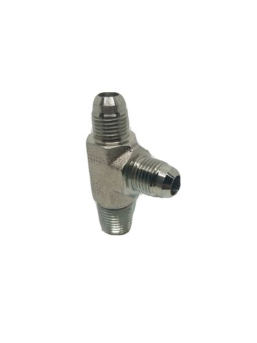 3/8 Male Jic 37 x 3/8 Npt Male Run Tee Hydraulic Steel Fitting FasParts 2605-06-06-06