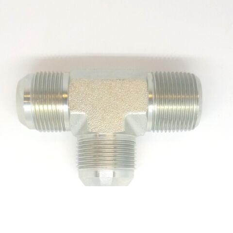 1 Male Jic 37 x 1 Npt Male Run Tee Hydraulic Steel Fitting FasParts 2605-16-16-16