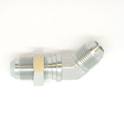 1/2 Jic 37 Male Flare Bulkhead 45 Degree Elbow Hydraulic Steel Fitting 2702-08-08