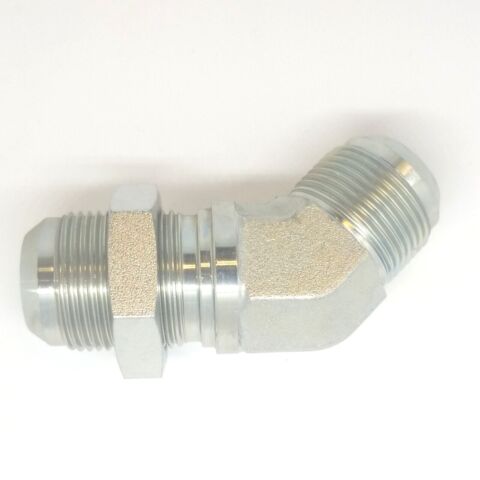1in Jic 37 Male Flare Bulkhead 45 Degree Elbow Hydraulic Steel Fitting 2702-16-16