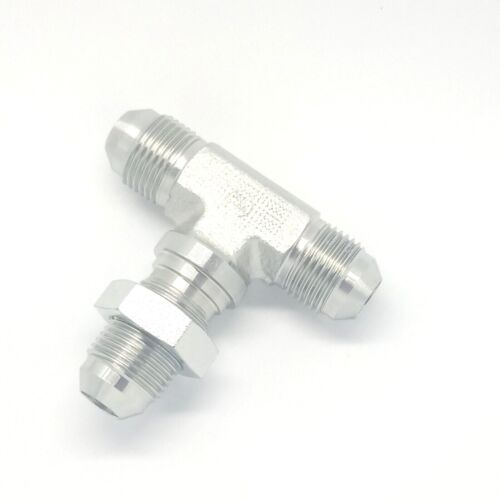 1/2 Jic 37 Male Flare Tee Bulkhead 3 Way Union Hydraulic Steel 2703-08-08-08