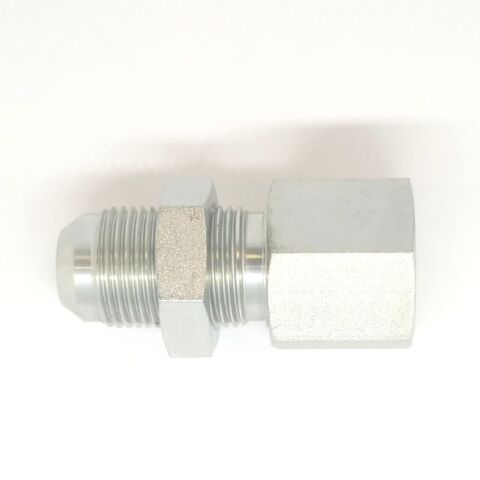 3/4 Jic 37 Flare Male x 3/4 Npt Female Bulkhead Adapter Hydraulic Steel Fitting 2705-12-12