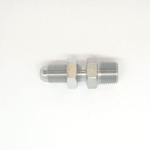 3/8 Jic 37 Flare Male x 3/8 Npt Male Bulkhead Adapter Hydraulic Steel Fitting 2706-06-06