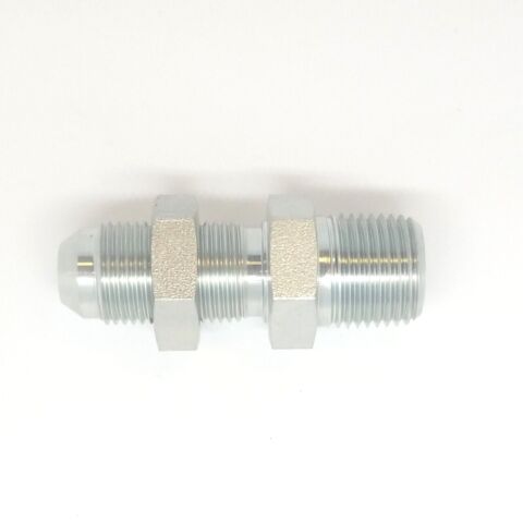 1/2 Jic 37 Flare Male x 1/2 Npt Male Bulkhead Adapter Hydraulic Steel Fitting 2706-08-08
