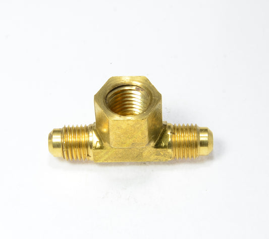Branch Tee 1/4 Od Male Gas Flare to 1/4 Female Npt Pipe Brass Sae Tube Fitting 36-4B