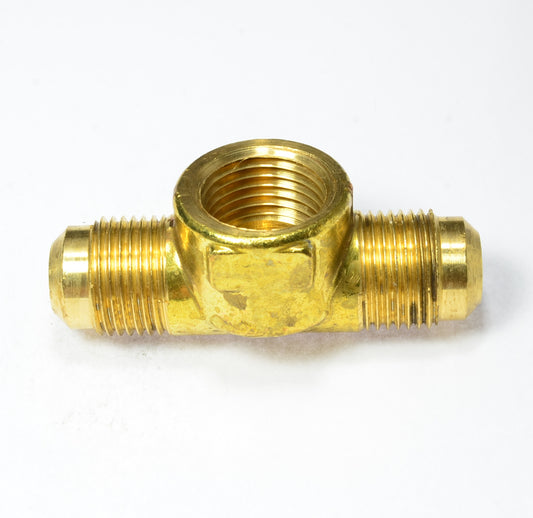 Branch Tee 1/2 Od Male Gas Sae Flare x 1/2 Female Npt Pipe Brass Fitting 36-8D