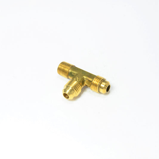 1/4 Tube OD Sae 45 Flare to 1/8 Male Npt Pipe Run Tee Fitting Natural Gas Propane HVAC