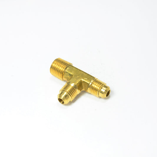 1/4 Tube OD Sae 45 Flare to 1/4 Male Npt Pipe Run Tee Fitting Natural Gas Propane HVAC