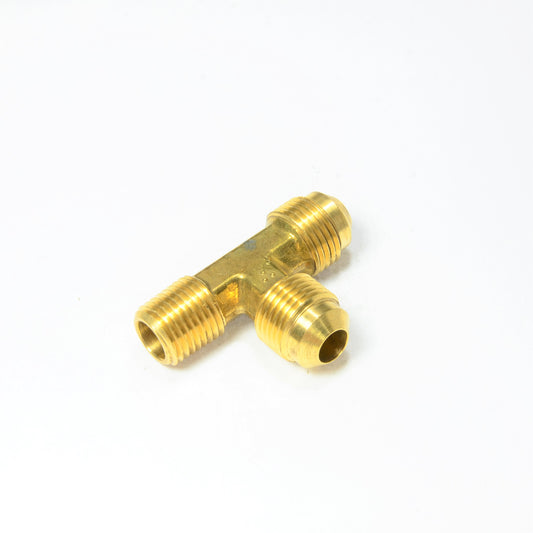 3/8 Tube OD Sae 45 Flare to 1/4 Male Npt Pipe Run Tee Fitting Natural Gas Propane HVAC