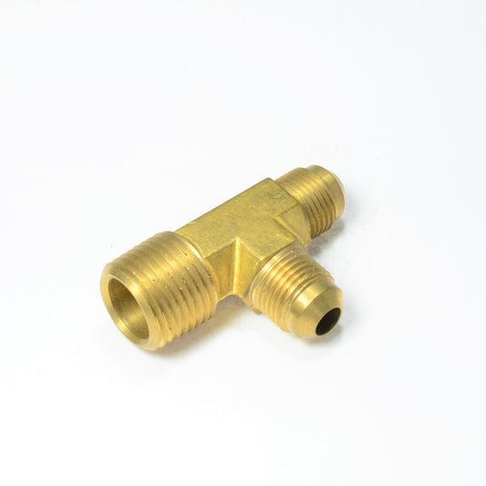 3/8 Tube OD Sae 45 Flare to 1/2 Male Npt Pipe Run Tee Fitting Natural Gas Propane HVAC