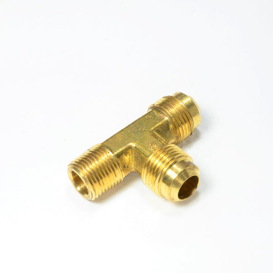 1/2 Tube OD Sae 45 Flare to 3/8 Male Npt Pipe Run Tee Fitting Natural Gas Propane HVAC