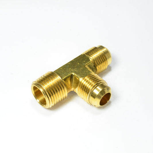 1/2 Tube OD Sae 45 Flare to 1/2 Male Npt Pipe Run Tee Fitting Natural Gas Propane HVAC