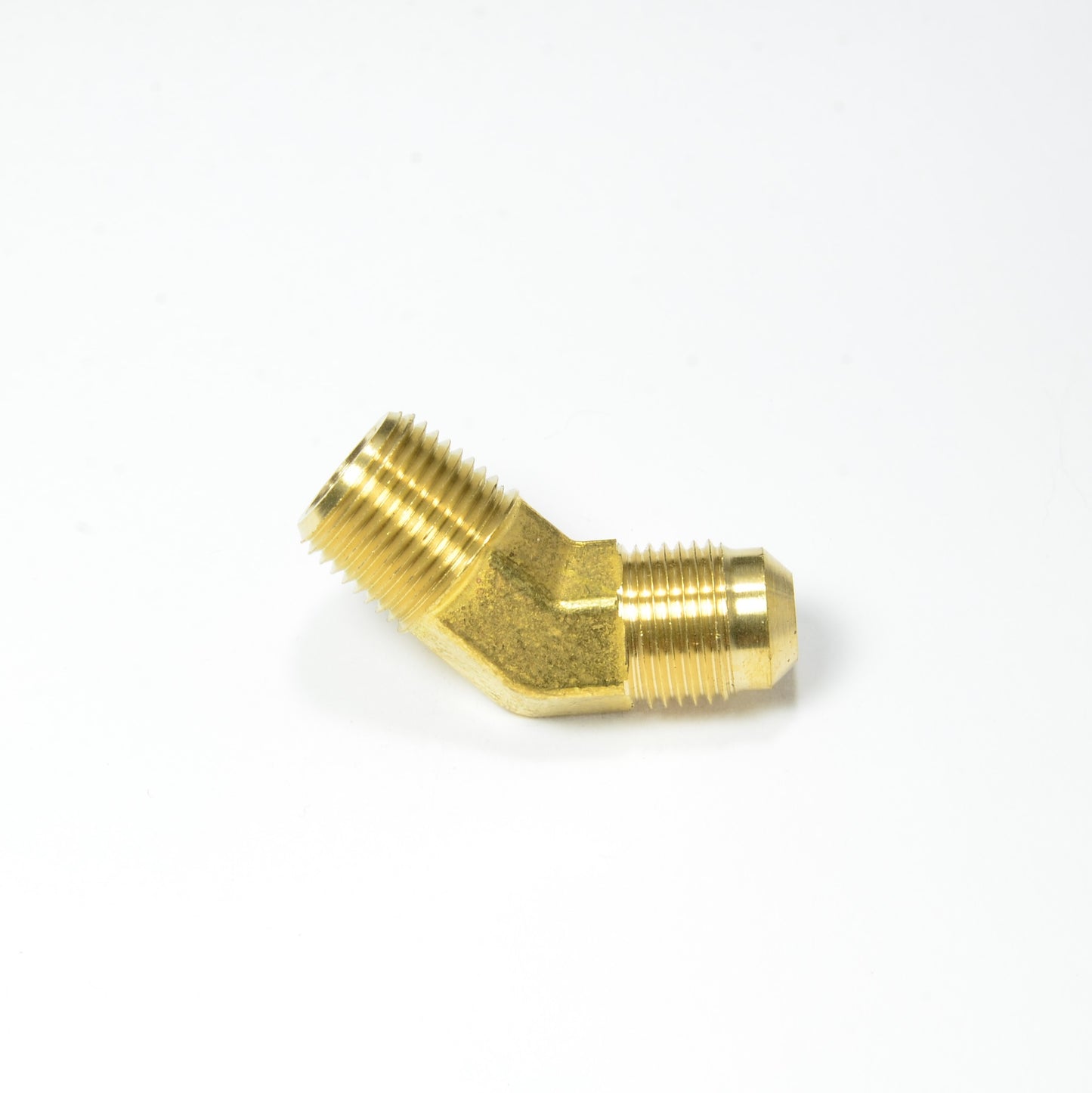 3/8 Od Male Sae 45 Flare to 3/8 Npt Male 45 Degree Elbow Adapter Fitting for Natural Gas Propane HVAC