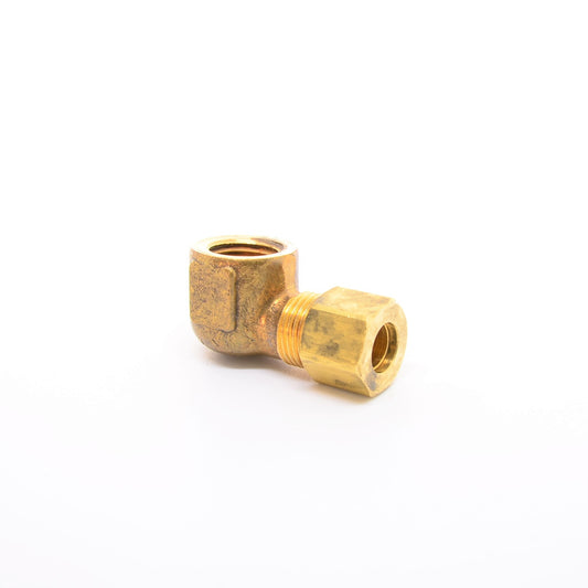 5/16 Tube OD Compression to 1/4 Npt Female Pipe Adapter Elbow Fitting for Copper Tubing Water Oil Air