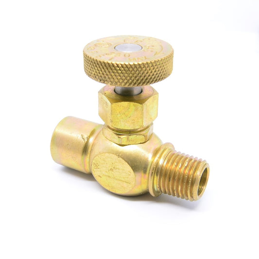 FASPARTS Precision Brass Liquid Propane Gas Needle Valve 350 PSI 1/4 Female NPT FIP FPT NPT x 1/4 Male NPT ( FLOW FROM F to M )