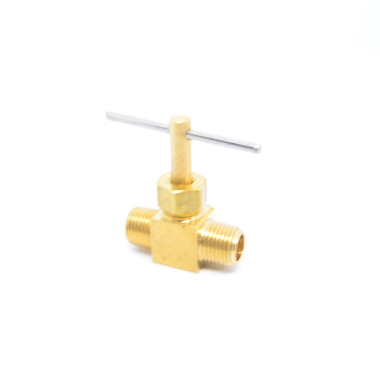 FASPARTS Precision Brass Liquid Gas Needle Valve 1/8 Male NPT Male NPT MIP
