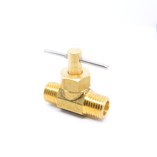 FASPARTS Precision Brass Liquid Gas Needle Valve 1/4 Male NPT Male NPT MIP