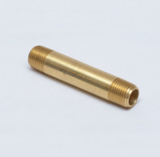 2 in Long Pipe Nipple 1/8 Male Npt Brass Fitting Fuel Oil Gas