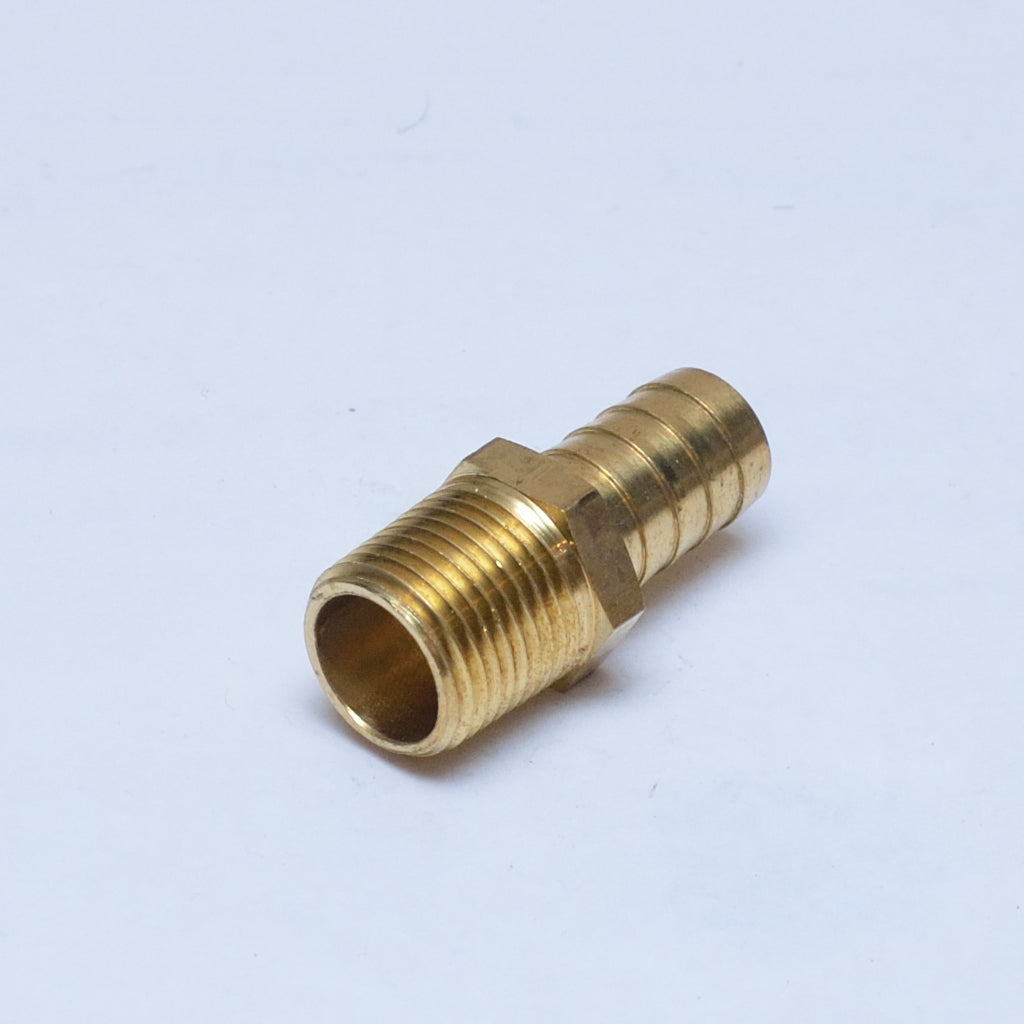 Straight 5/8 Hose ID to 1/2 Male Npt Brass Barbed Fitting Water Oil Gas Air Fuel