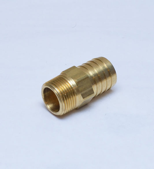 Straight 1 inch Hose ID to 3/4 Male Npt Brass Barbed Fitting Water Oil Gas Air Fuel