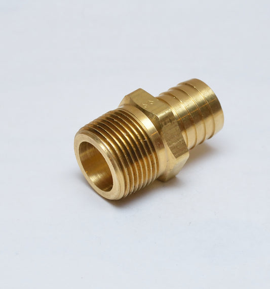 Straight 1 inch Hose ID to 1 inch Male Npt Brass Barbed Fitting Water Oil Gas Air Fuel