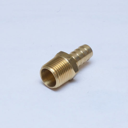 Straight 1/2 Hose ID to 1/2 Male Npt Brass Barbed Fitting Water Oil Gas Air Fuel