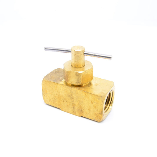 Brass Liquid Gas Needle Valve 1/4 Female Npt Pipe Thread High Precision FASPARTS