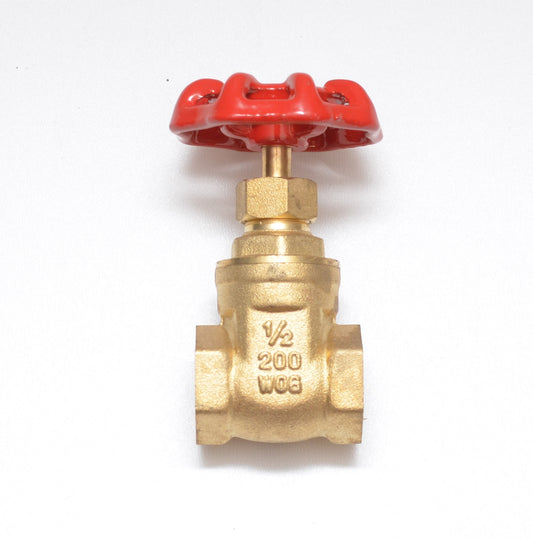 FASPARTS Gate Valve Female to Female 1/2 inch NPT Female inch NPT FIP FPT FIP FPT 200 PSI Water Oil Gas WOG