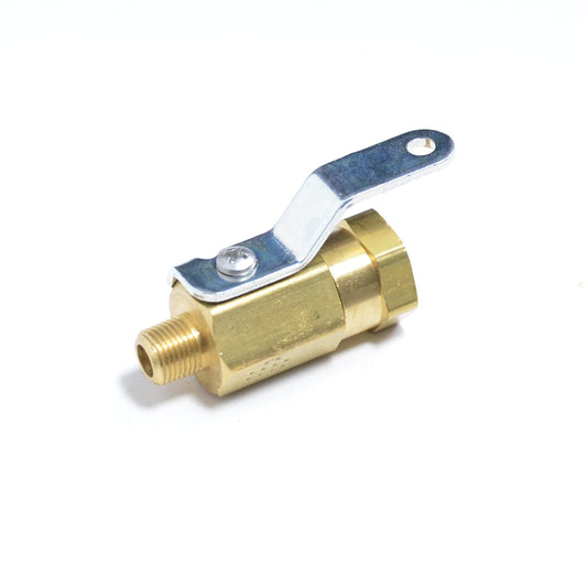 FASPARTS Miniature Ball Valve 1/8" Male NPT to 1/8" Female NPT 600 PSI Brass High Pressure / Extreme Temperature