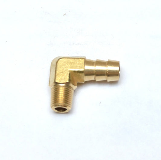 3/8 Hose ID - 1/8 Npt Male Elbow L Barbed Brass Fitting Air Water Oil Gas