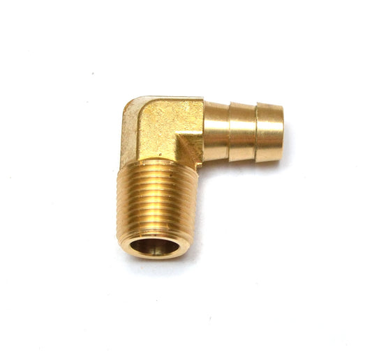 1/2 Hose ID - 3/8 Npt Male Elbow L Barbed Brass Fitting Air Water Oil Gas