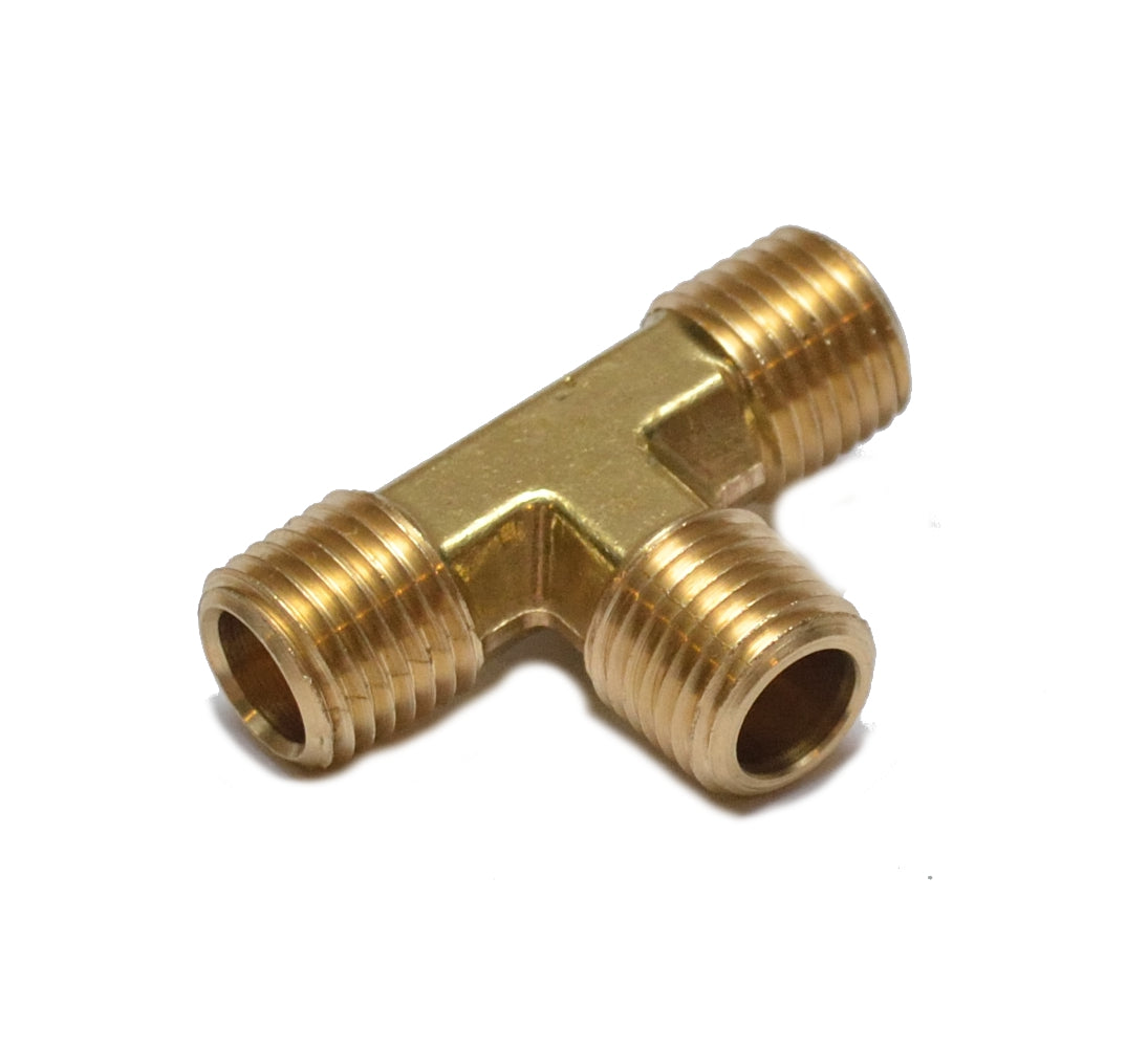 1/4 Npt Male Tee T 3 Way Threaded Pipe Brass Fitting Vacuum Air Water Oil Gas