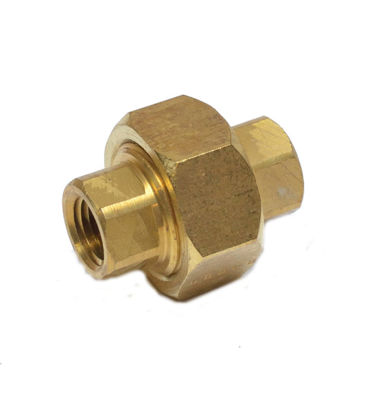 1/4 Npt Female 3 Piece Union Coupling Brass Pipe Fitting Air Water Oil Gas Fuel