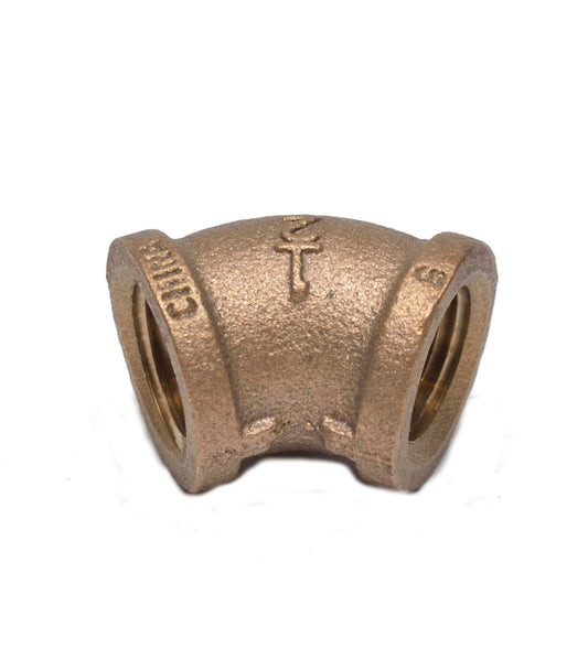 1/2 Npt Female 45 Degree Elbow Brass Fitting Water Oil Gas Fuel Air