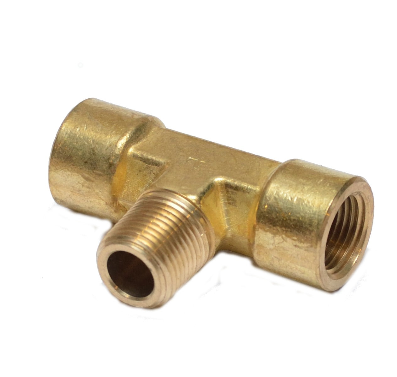 3/8 Npt Female to Male Center Branch Tee Brass Pipe Fitting Water Oil Gas Air